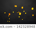 Lantern floating in the night sky 142328948