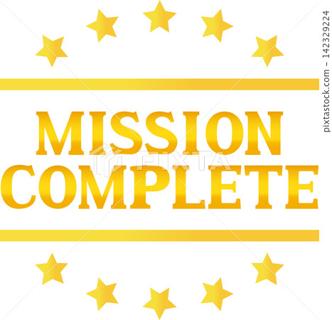 Mission complete mark Mission complete mark 142329224