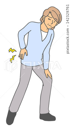 Middle-aged and elderly women with lower back pain 142329761