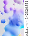 Abstract 3d background with colorful geometric spheres and circle glass. 142329851