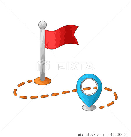 Illustration of route flag Illustration of route flag 142330001