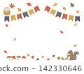 Frames featuring animals and plants inspired by autumn 142330646