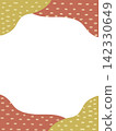 Frame with autumn-colored patterns 142330649