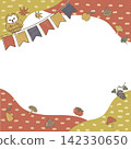 Owl and autumn-themed frame 142330650