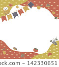 Owl and autumn-themed frame 142330651