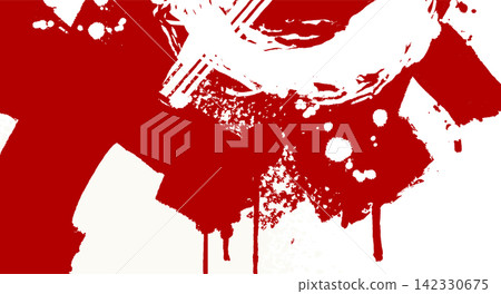 Red and White Graffiti Ink Splashes Red and White Graffiti Ink Splashes 142330675