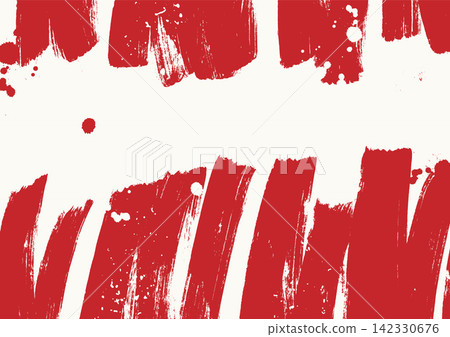 Bold Red Brush Strokes Abstract Background 142330676