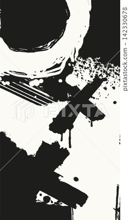 Black and White Graffiti Ink Splashes Black and White Graffiti Ink Splashes 142330678
