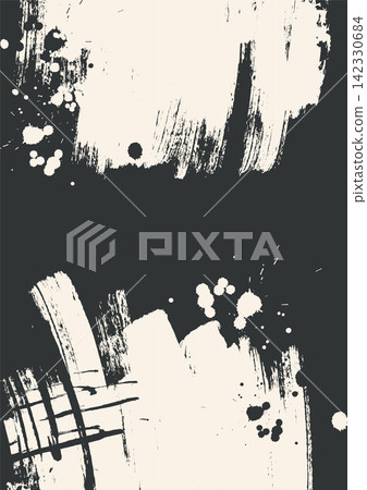 Abstract grunge brush strokes with ink splatters Abstract grunge brush strokes with ink splatters 142330684