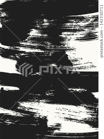 Black and white Grunge Brush Stroke Background Vector 142330711