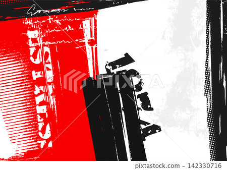 Urban red black grunge typography abstract background Urban red black grunge typography abstract background 142330716