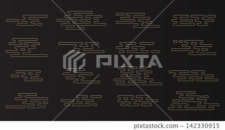 Set of chinese cloud icon. Set of japanese cloud. China ornament. Asian clouds. Decorative elements for design. Vector illustration Set of chinese cloud icon. Set of japanese cloud. China ornament. Asian clouds. Decorative elements for design. Vector illustration 142330915