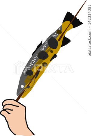 Illustration of grilled rainbow trout Illustration of grilled rainbow trout 142334383
