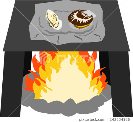 Illustration of scallops and oysters Illustration of scallops and oysters 142334566