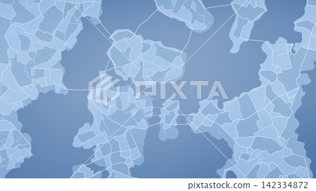 Background map, streets. Widescreen proportion, digital design street map. Skyline urban panorama. Cartography illustration. Abstract transportation background, street map. Vector 142334872