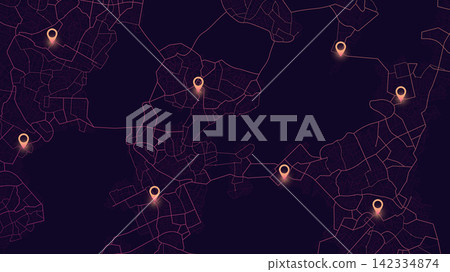 The path from a points to the intended goals, destinations, signs. roads throughout map. Navigation mapping technology for obtaining data on distance and turns of the path. location tracks dashboard The path from a points to the intended goals, destinations, signs. roads throughout map. Navigation mapping technology for obtaining data on distance and turns of the path. location tracks dashboard 142334874
