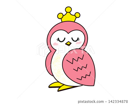 A happy owl closes its eyes, puts on a crown, and relaxes. A happy owl closes its eyes, puts on a crown, and relaxes. 142334878