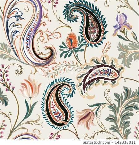 Collection of soft watercolor floral seamless background patterns for decorative design Collection of soft watercolor floral seamless background patterns for decorative design 142335011