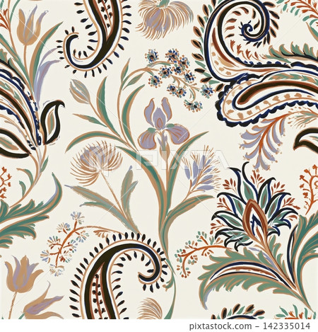 Collection of soft watercolor floral seamless background patterns for decorative design 142335014