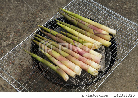 Charcoal grilled bamboo Charcoal grilled bamboo 142335329