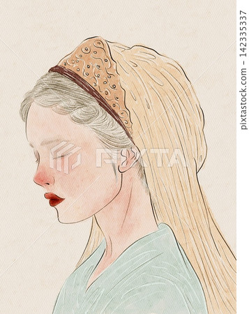 portrait of a beautiful young woman portrait of a beautiful young woman 142335337