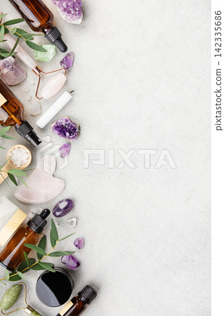 Natural Spa Essentials with Crystals, Gua Sha, and Dropper Bottles Natural Spa Essentials with Crystals, Gua Sha, and Dropper Bottles 142335686