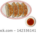 中式盤子上的餃子 142336141