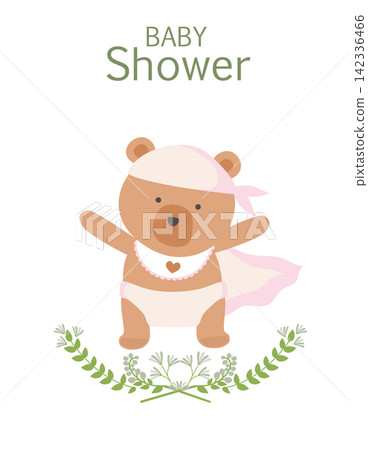 Cute baby shower invitations cards,poster,greeting,template,bear,Vector illustrations. Cute baby shower invitations cards,poster,greeting,template,bear,Vector illustrations. 142336466