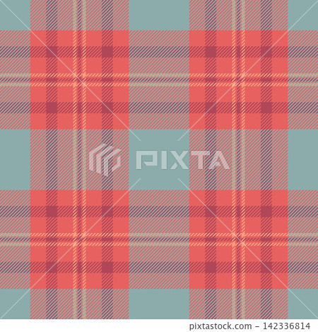 British check background seamless, best textile fabric tartan. Close-up pattern texture vector plaid in red and pastel colors. British check background seamless, best textile fabric tartan. Close-up pattern texture vector plaid in red and pastel colors. 142336814