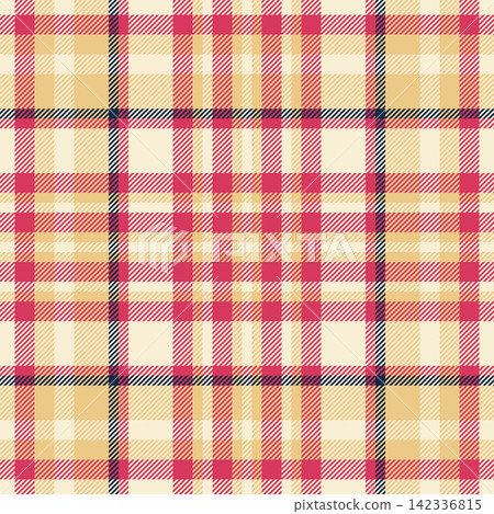 Creativity texture fabric tartan, model vector seamless plaid. Goose foot textile background pattern check in antique white and amber colors. Creativity texture fabric tartan, model vector seamless plaid. Goose foot textile background pattern check in antique white and amber colors. 142336815