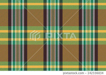 A traditional textile surface with striped textile checks and a tactile woven fabric finish. Amber tones create classic fabric heritage in a seamless design for decorative backgrounds. A traditional textile surface with striped textile checks and a tactile woven fabric finish. Amber tones create classic fabric heritage in a seamless design for decorative backgrounds. 142336834