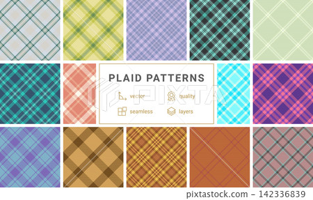 Classic Christmas plaid bundle created for festive decor. The pack supports wall art, posters, and seasonal displays. Vector clarity keeps details sharp. Classic Christmas plaid bundle created for festive decor. The pack supports wall art, posters, and seasonal displays. Vector clarity keeps details sharp. 142336839