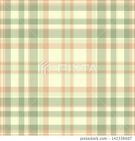 Duvet cover texture fabric check, spring seamless vector tartan. Upscale plaid textile pattern background in light goldenrod yellow and pastel colors. 142336887