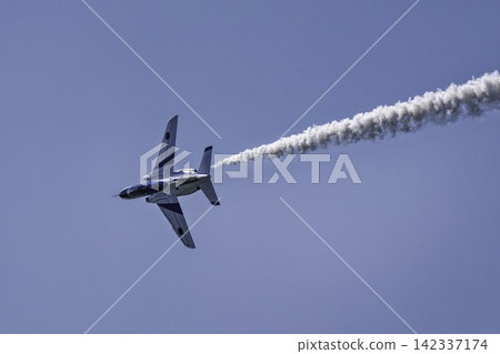 Blue Impulse aerobatic team at Matsushima Air Base conducts summer aerial training over the base in Higashimatsushima City, Miyagi Prefecture. Blue Impulse aerobatic team at Matsushima Air Base conducts summer aerial training over the base in Higashimatsushima City, Miyagi Prefecture. 142337174
