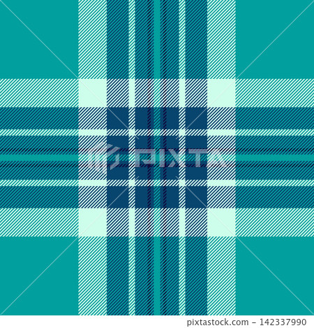 Buffalo pattern textile check, victorian background texture plaid. Repeating vector fabric tartan seamless in tyrolite blue green and cyan colors. Buffalo pattern textile check, victorian background texture plaid. Repeating vector fabric tartan seamless in tyrolite blue green and cyan colors. 142337990