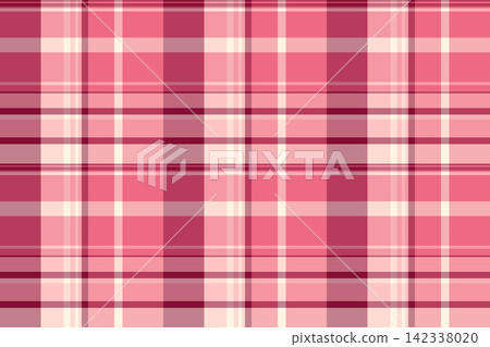 Party textile fabric vector, satin check plaid background. Shirt texture tartan seamless pattern in red and light colors. Party textile fabric vector, satin check plaid background. Shirt texture tartan seamless pattern in red and light colors. 142338020