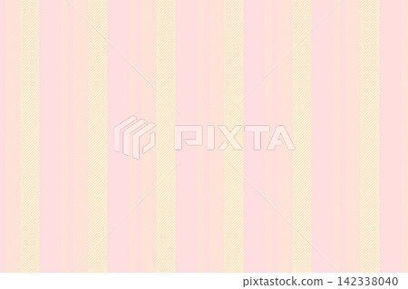 Pispanic seamless fabric background, grunge stripe vertical vector. Cagged pattern textile lines texture in light and blanched almond colors. 142338040