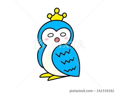 Surprised Owl: A bird wearing a crown 142338382