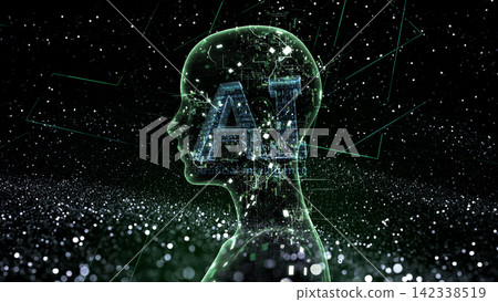AI (Artificial Intelligence) Technology Network Data Robot Information 3D Illustration Background AI (Artificial Intelligence) Technology Network Data Robot Information 3D Illustration Background 142338519