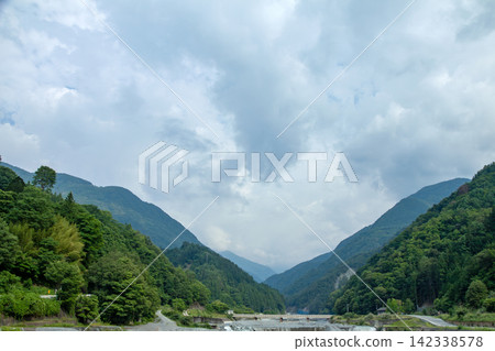 越尾川(長野縣大鹿村)穿過中央構造線。 越尾川(長野縣大鹿村)穿過中央構造線。 142338578