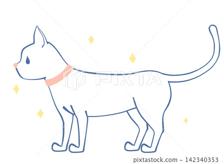 Sparkling cat illustration Sparkling cat illustration 142340353