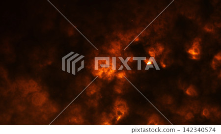 Fiery abstract smoke texture with glowing orange highlights, dramatic flame cloud background for energy, heat, and cinematic design. Fiery abstract smoke texture with glowing orange highlights, dramatic flame cloud background for energy, heat, and cinematic design. 142340574