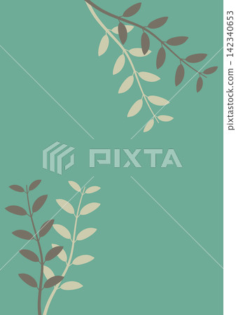 Muted minimalist abstract botanical leaf branch poster background Muted minimalist abstract botanical leaf branch poster background 142340653