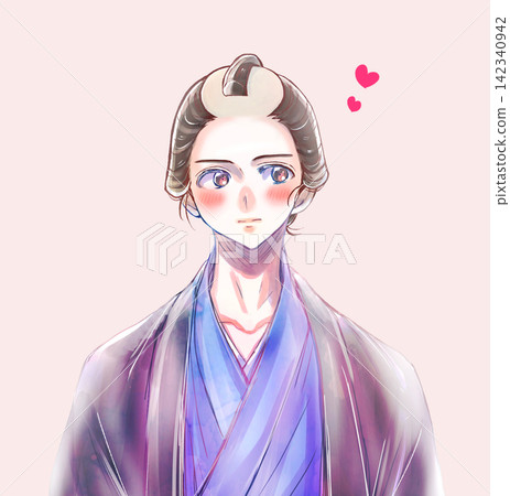 Men wearing kimonos, Edo period, bust enhancement, romance Men wearing kimonos, Edo period, bust enhancement, romance 142340942