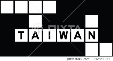 Alphabet letter in word taiwan on crossword puzzle background Alphabet letter in word taiwan on crossword puzzle background 142341057
