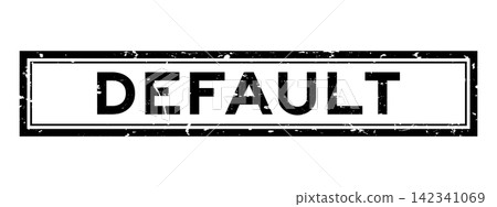 Grunge black default word rsquare ubber seal stamp on white background Grunge black default word rsquare ubber seal stamp on white background 142341069