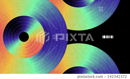 Abstract Background With Colorful Gradient Geometric Rings And Grid Patterns Abstract Background With Colorful Gradient Geometric Rings And Grid Patterns 142342372