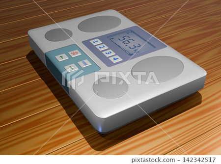 Bathroom scale illustration (digital scale) Bathroom scale illustration (digital scale) 142342517