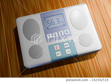 浴室秤插圖(電子秤) 浴室秤插圖(電子秤) 142342519