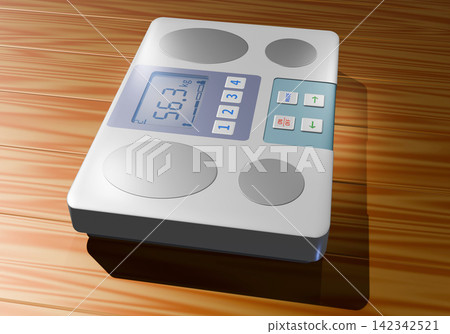 Bathroom scale illustration (digital scale) Bathroom scale illustration (digital scale) 142342521
